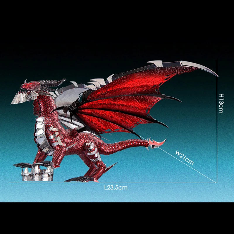 Quebra-Cabeça 3D Metal Dragão Negro – Puzzle Metálico DIY a Laser para Montagem e Decoração
