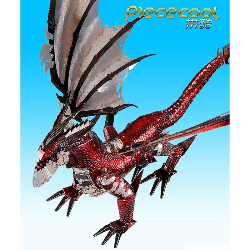 Quebra-Cabeça 3D Metal Dragão Negro – Puzzle Metálico DIY a Laser para Montagem e Decoração