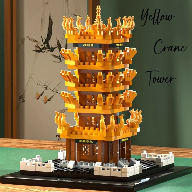 Bloques de Construcción Grúa Amarilla – Torre Educativa de Montaje para Niños