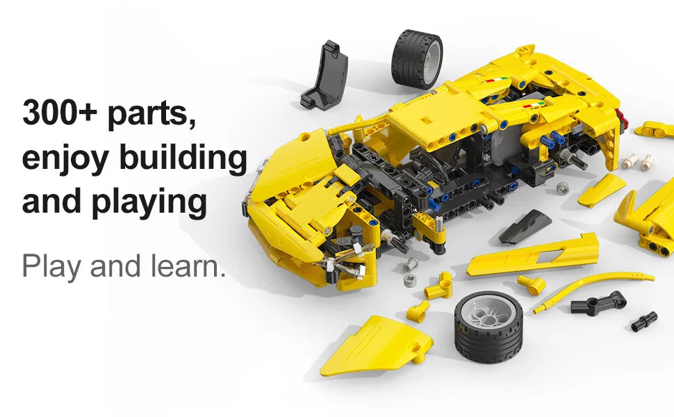 Blocos de Montar Carro de Corrida City Speed 451 Peças – Veículo Esportivo de Luxo com Tijolos Compatíveis, Brinquedo Educativo Infantil