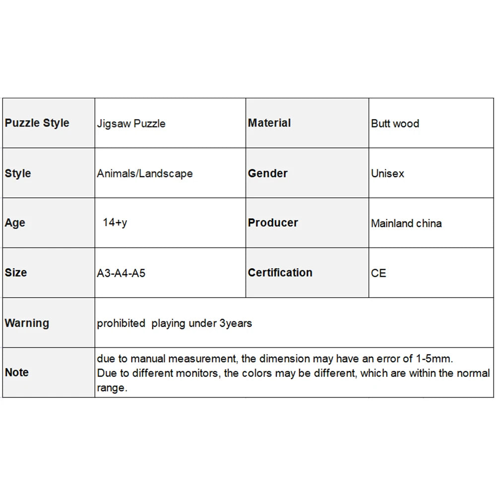Puzzle de Madera León Irregular | Rompecabezas Creativo