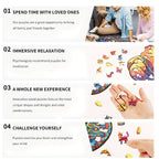 Puzzle de Madera con Diseño Único de Gato – Forma Irregular, Juguete Educativo y Decorativo