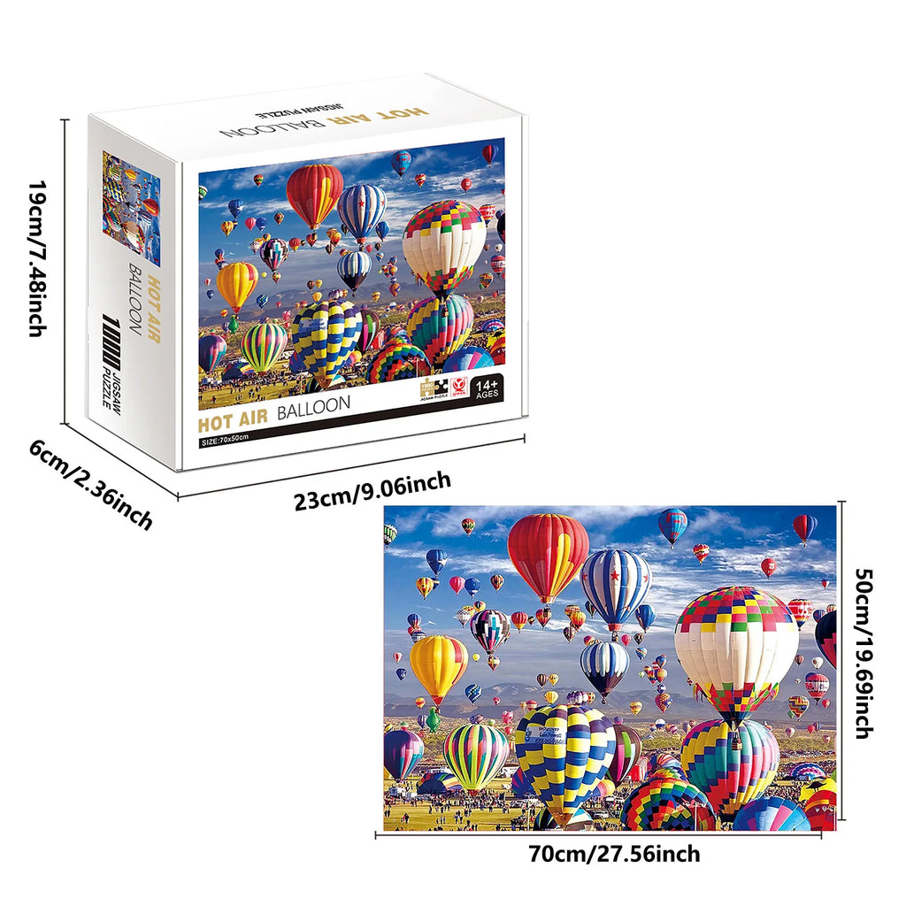 Rompecabezas Globo Aerostático 1000 Piezas – Puzzle Educativo para Adultos y Niños, Decoración y Diversión Familiar