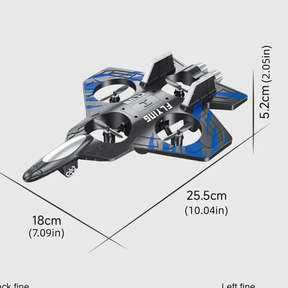 Avião RC de Combate em Espuma EPP 2.4GHz com Luzes LED – Controle Remoto para Crianças e Iniciantes
