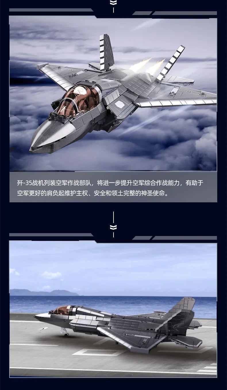 Bloques de Construcción Militar Sluban – Avión de Combate, Bombardero, Helicóptero y Tanque ZTZ-99 MOC Compatible con LEGO