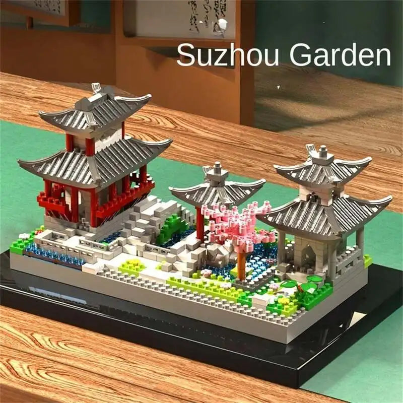 Bloques de Construcción Micro Jardín de Suzhou – Puzzle de Montaje Estilo Étnico