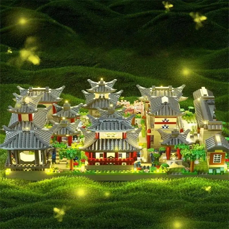 Blocos de Montagem Micro Suzhou Garden – Puzzle de Construção Estilo Étnico em Mini Blocos