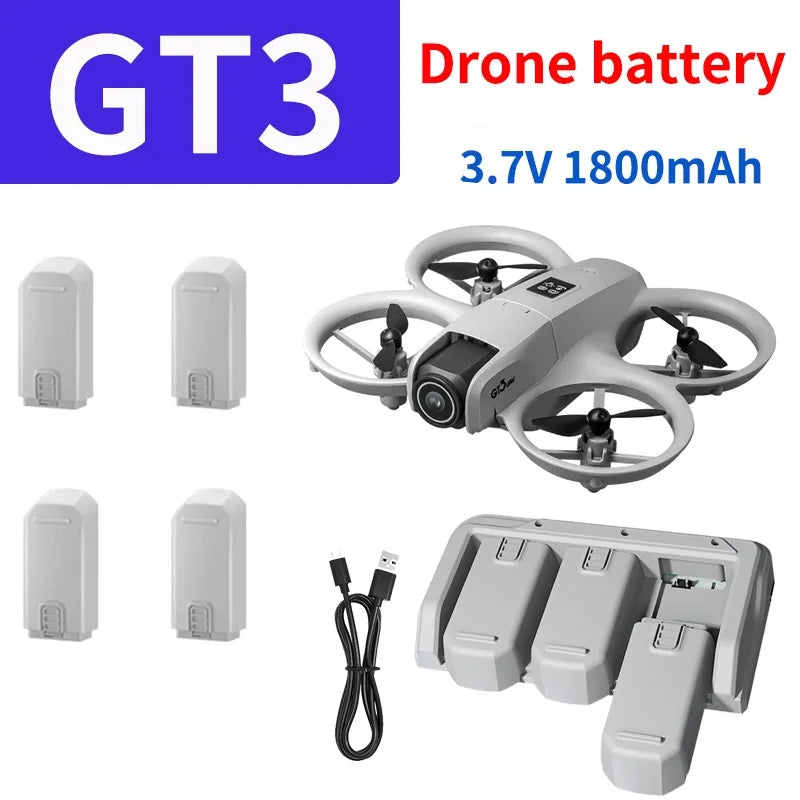 Bateria Original GT3 Mini Drone 3.7V 1800mAh com Carregador – Compatível GT3 / GT3 Max