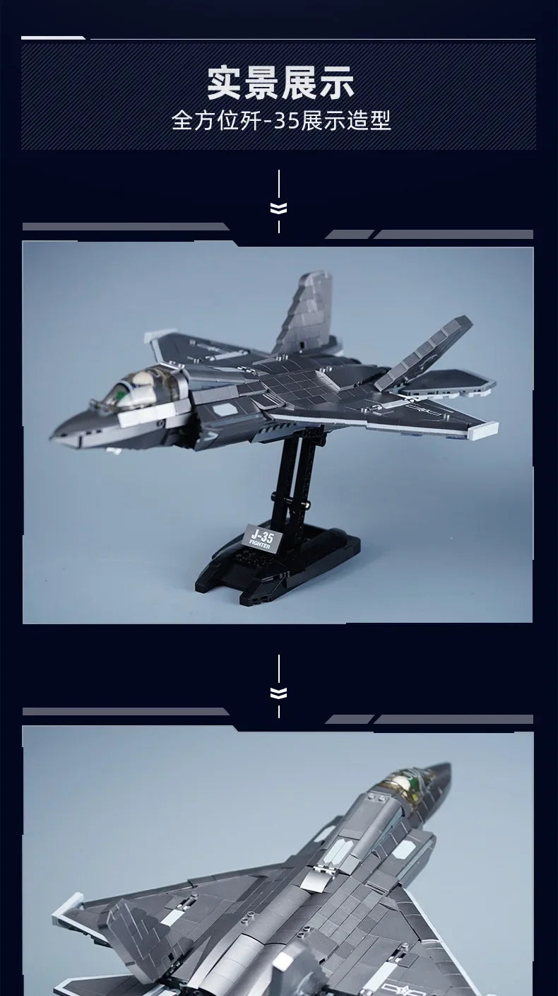 Bloques de Construcción Militar Sluban – Avión de Combate, Bombardero, Helicóptero y Tanque ZTZ-99 MOC Compatible con LEGO