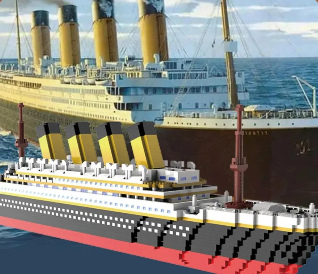 Navio Titanic em Blocos de Montar 4000+ Peças – Modelo de Cruzeiro MOC Compatível com LEGO para Adultos e Jovens