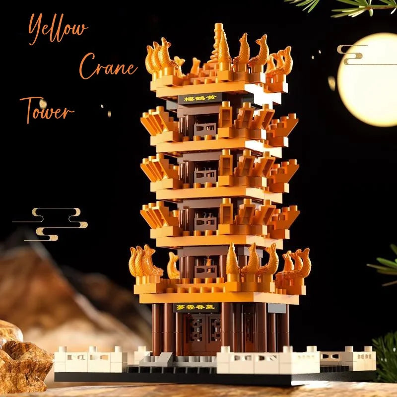 Bloques de Construcción Grúa Amarilla – Torre Educativa de Montaje para Niños