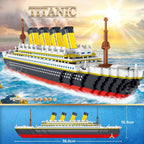 Navio Titanic em Blocos de Montar 4000+ Peças – Modelo de Cruzeiro MOC Compatível com LEGO para Adultos e Jovens
