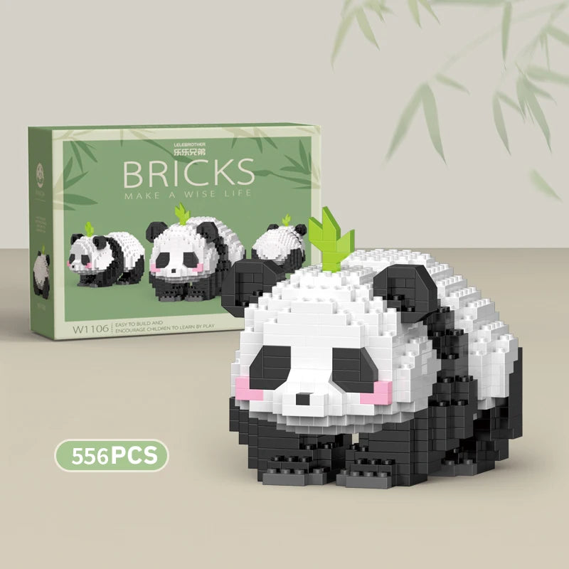 Mini Panda Chinês em Blocos de Montar – Brinquedo Educativo DIY Criativo para Crianças e Colecionadores