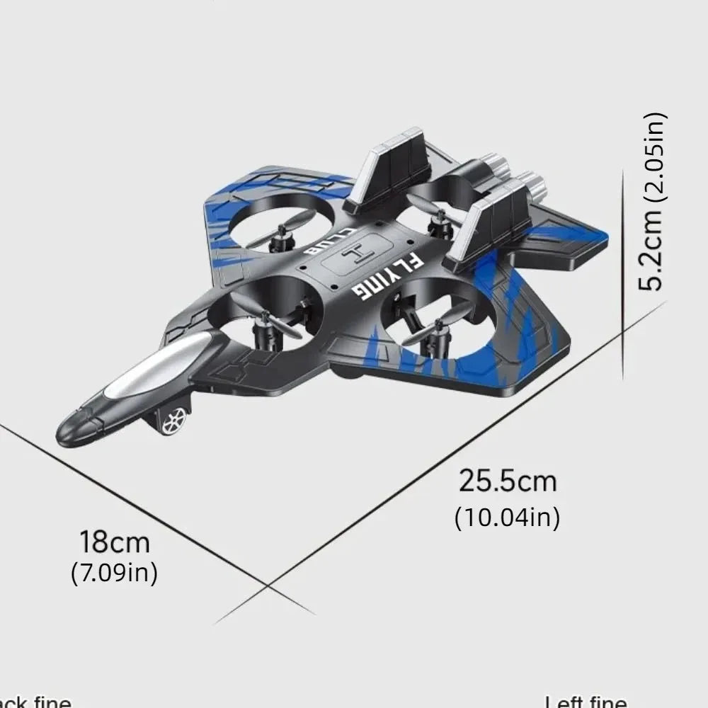 Avião RC de Combate em Espuma EPP 2.4GHz com Luzes LED – Controle Remoto para Crianças e Iniciantes