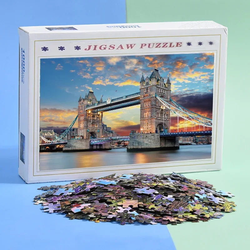 Quebra-Cabeça Adulto 1000 Peças Paisagem Animada | Puzzle Decorativo em Papel para Exercitar o Cérebro