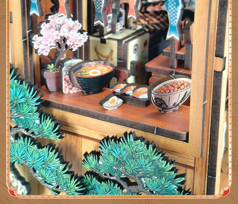 Pabellón de Té Sakura de Madera DIY – Miniatura Artesanal Decorativa para Coleccionistas y Regalos Creativos
