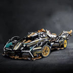 Coche V12 de Bloques de Construcción – 1690 Piezas | Modelo Detallado de Montaje para Adultos