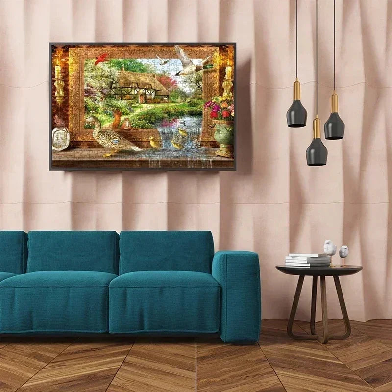 Quebra-Cabeça Adulto 1000 Peças Paisagem Animada | Puzzle Decorativo em Papel para Exercitar o Cérebro