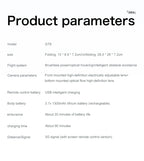 Drone GT8 8K Profissional com Dupla Câmera HD, Controle com Tela, Wi‑Fi 5G, Motor Brushless e Desvio de Obstáculos