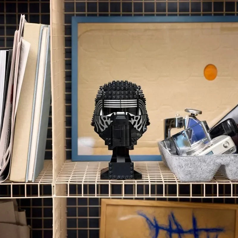 Capacete Kylo Ren Star Battle – Blocos de Montar Compatíveis com LEGO | Modelo Colecionável Star War