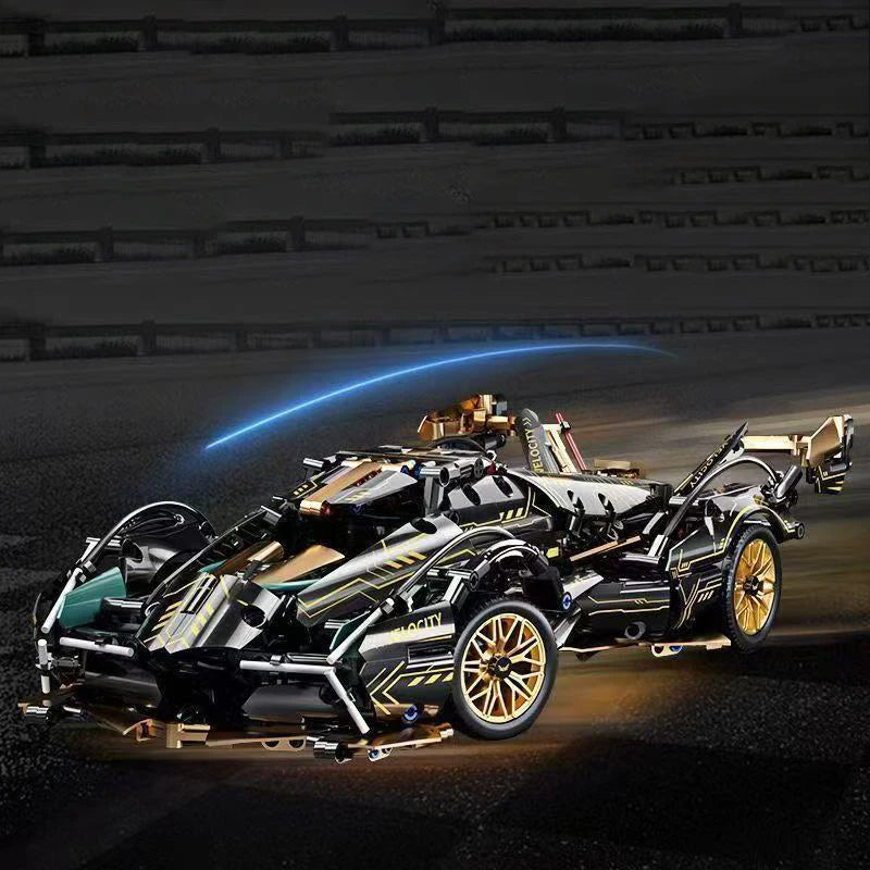 Carro V12 em Blocos de Construção – 1690 Peças | Modelo de Montagem Detalhado para Adultos