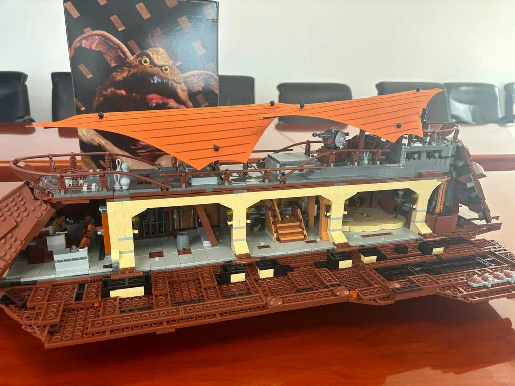 MOC UCS Jabba’s Sail Barge – Bloques de Construcción Compatibles con LEGO, Kit Educativo Coleccionable, Regalo de Navidad