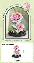 Ramo de Flores Eternas en Mini Bloques – Bonsái Decorativo de Construcción para Hogar y Regalo