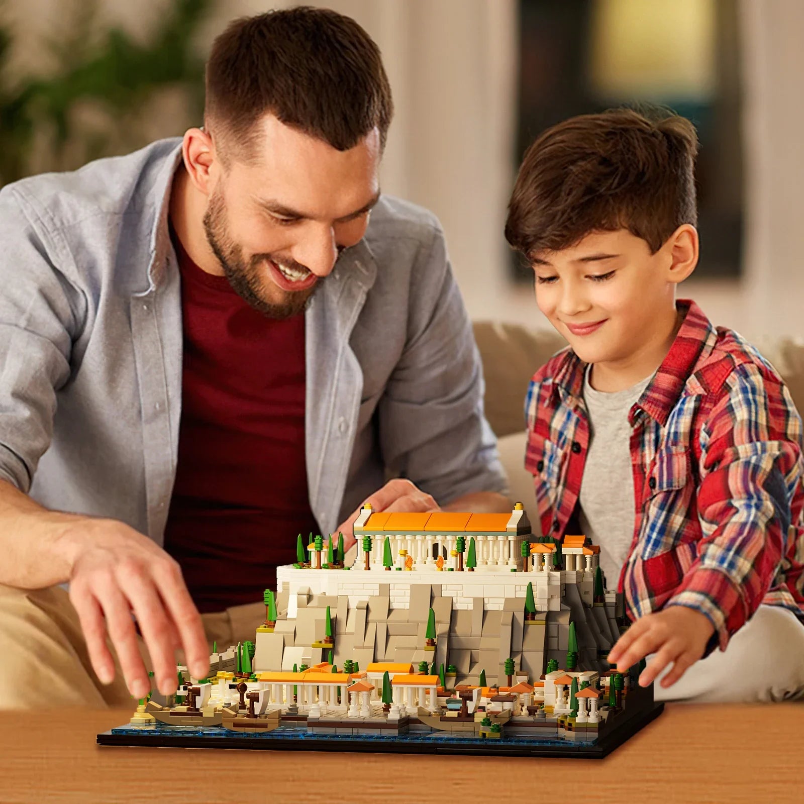 Mini Blocos Acropolis de Atenas 1752 Peças – Modelo Educativo de Construção em Micro Blocos para Decoração e Presente
