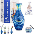 Jarrón Decorativo 3D tipo Puzzle con 160 Piezas – DIY Creativo para Decoración y Regalo