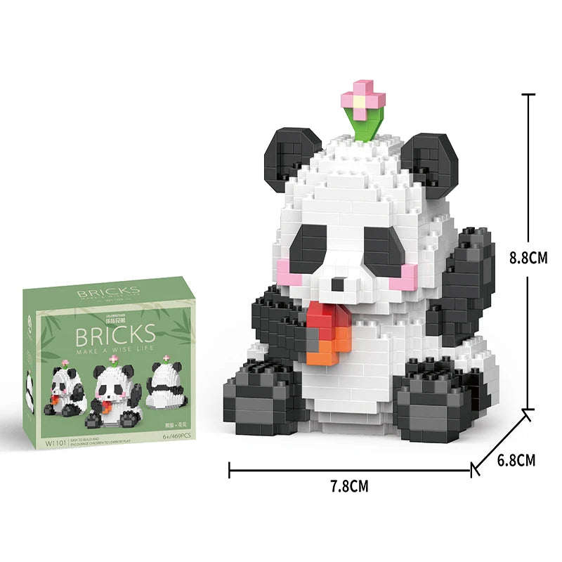 Mini Panda Chino de Bloques de Construcción – Juguete Educativo DIY Creativo para Niños y Coleccionistas