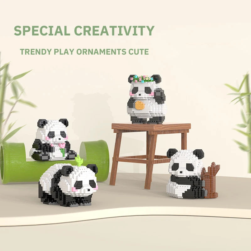 Mini Panda Chino de Bloques de Construcción – Juguete Educativo DIY Creativo para Niños y Coleccionistas