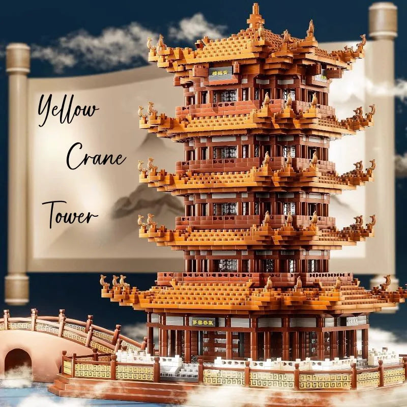 Bloques de Construcción Grúa Amarilla – Torre Educativa de Montaje para Niños