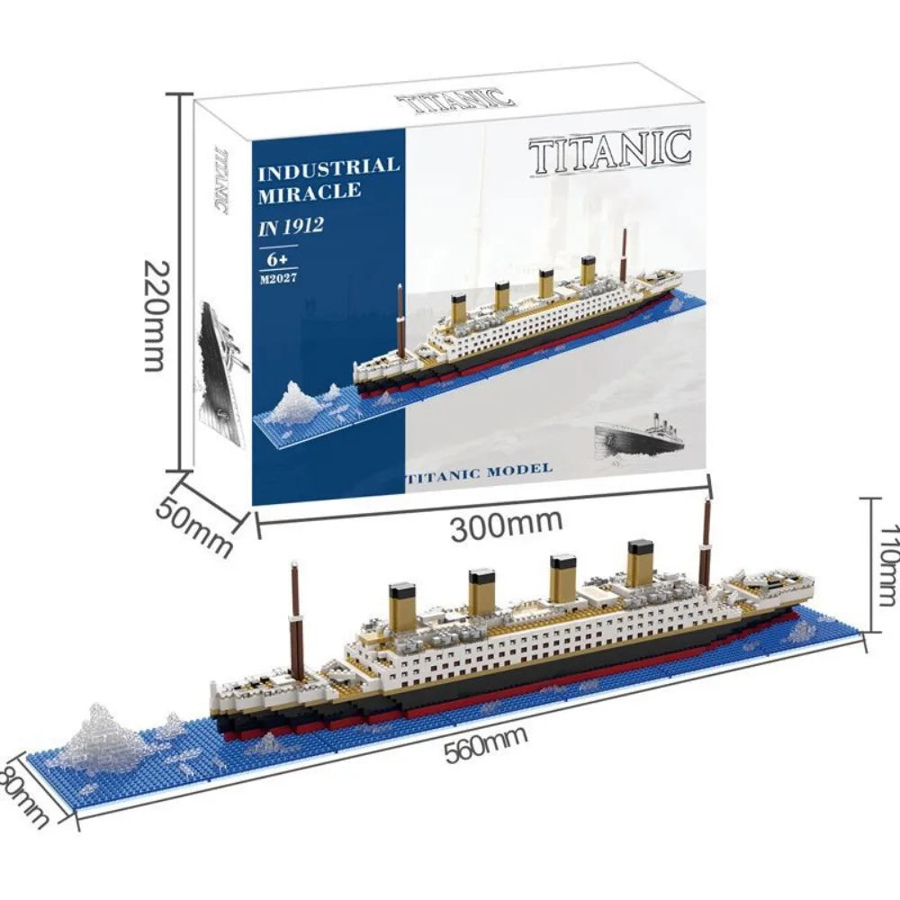Navio Titanic em Blocos de Montar 4000+ Peças – Modelo de Cruzeiro MOC Compatível com LEGO para Adultos e Jovens
