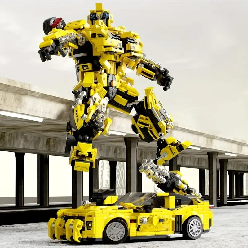 Transformers - Kit de Blocos de Montagem ABS 1060 Peças – Modelo 2 em 1 Criativo para Adultos, Decoração e Presente