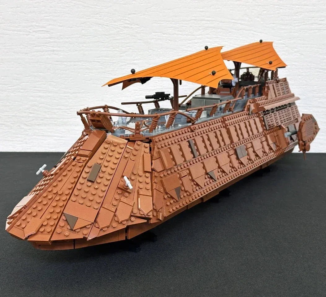 MOC UCS Jabba’s Sail Barge – Blocos de Construção Compatíveis com LEGO, Kit Educativo Colecionável, Presente de Natal