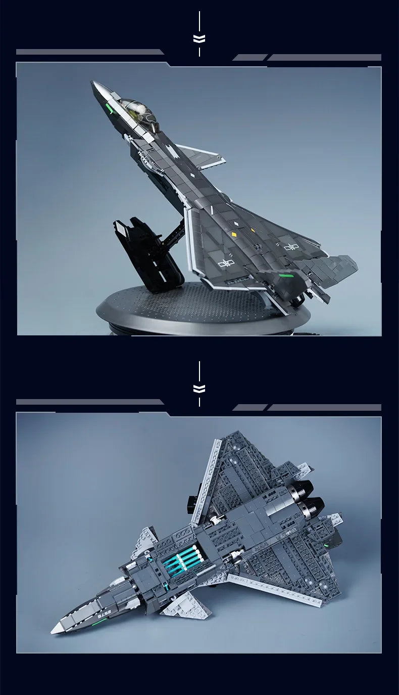 Bloques de Construcción Militar Sluban – Avión de Combate, Bombardero, Helicóptero y Tanque ZTZ-99 MOC Compatible con LEGO