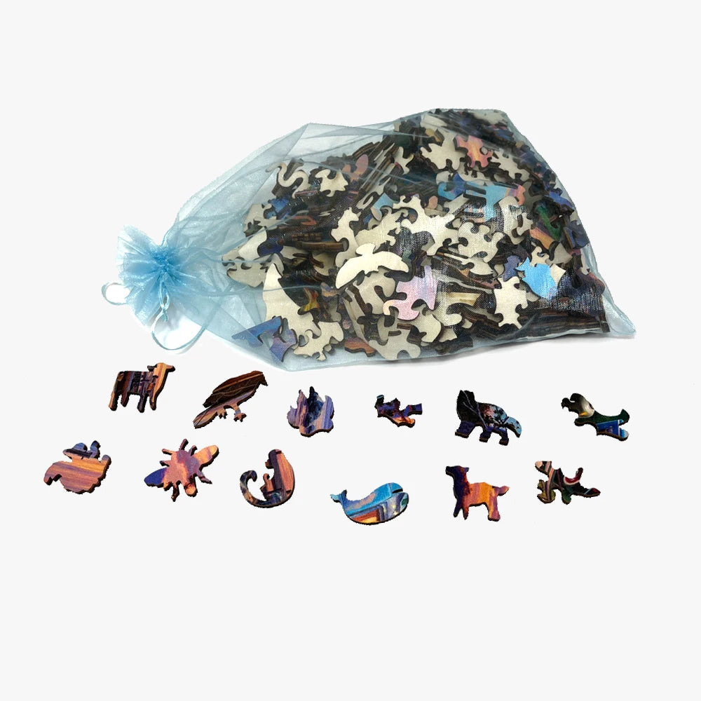 Puzzle de Madeira Leão Irregular | Quebra‑Cabeça Criativo