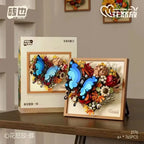 Bloques de Construcción Marco 3D con Flores – Mini Bloques Decorativos DIY para Año Nuevo y Regalos