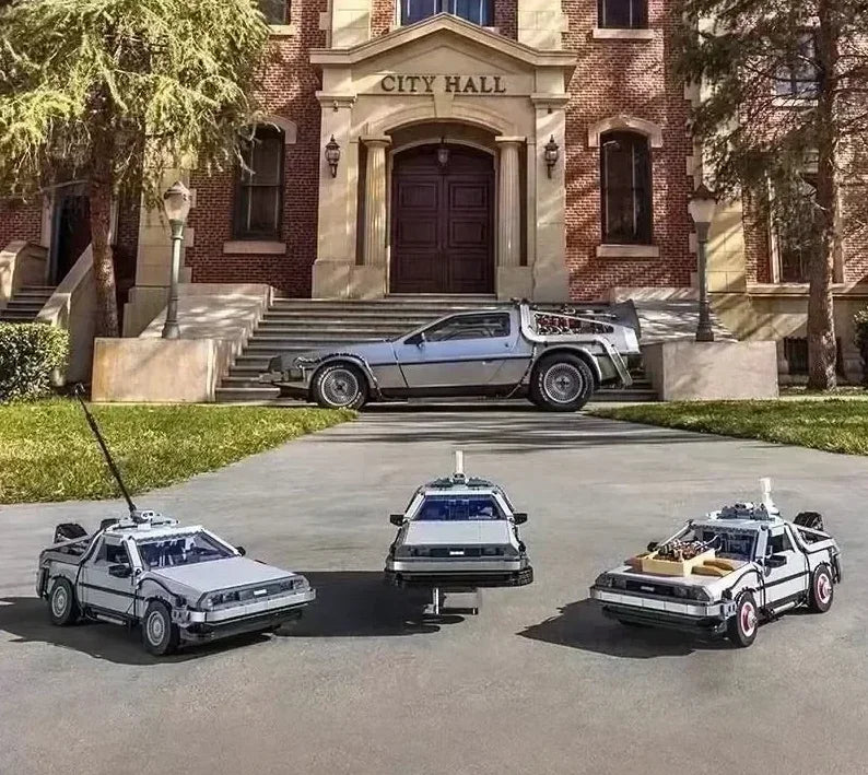 Blocos de Montar DeLorean DMC‑12 10300 – Carro do Filme De Volta para o Futuro – 1872 Peças – Kit de Construção Colecionável