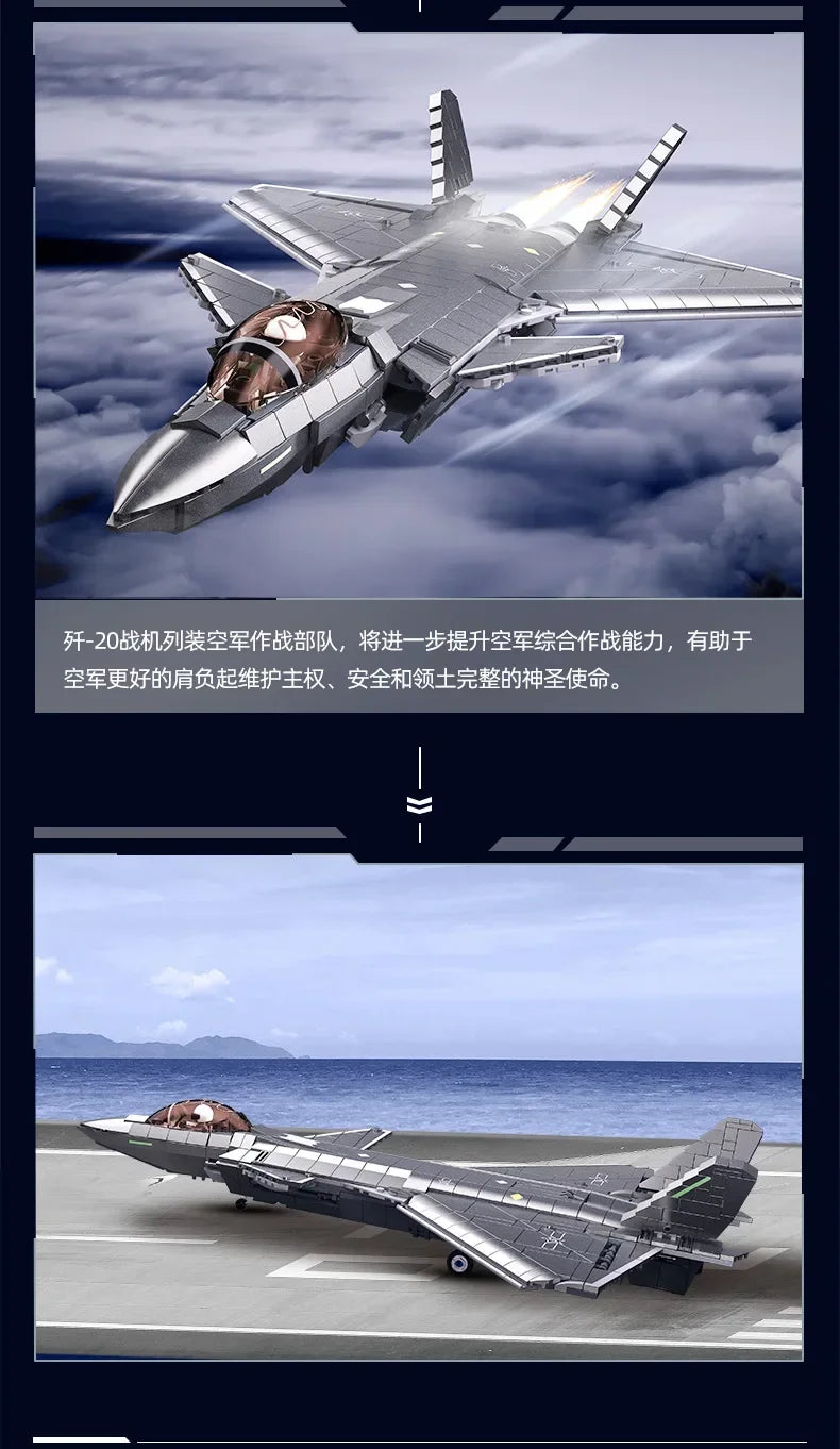 Bloques de Construcción Militar Sluban – Avión de Combate, Bombardero, Helicóptero y Tanque ZTZ-99 MOC Compatible con LEGO