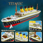 Navio Titanic em Blocos de Montar 4000+ Peças – Modelo de Cruzeiro MOC Compatível com LEGO para Adultos e Jovens