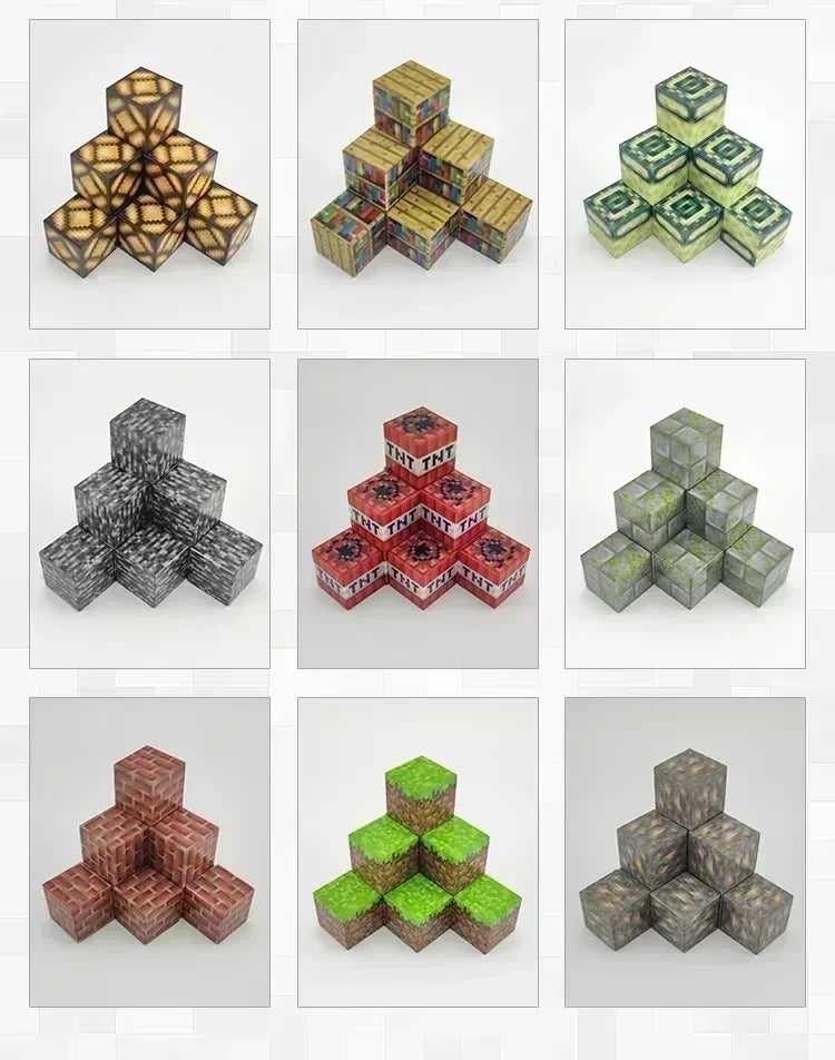 Blocos Magnéticos de Construção 500 Peças DIY – Mini Mundo Magnético Educativo para Crianças e Adultos