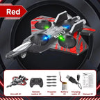 Avião RC de Combate em Espuma EPP 2.4GHz com Luzes LED – Controle Remoto para Crianças e Iniciantes