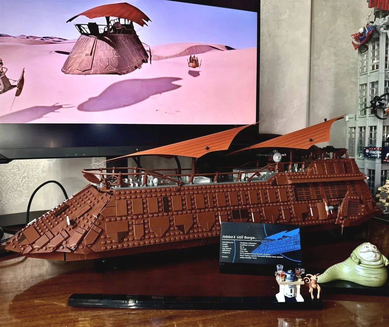MOC UCS Jabba’s Sail Barge – Blocos de Construção Compatíveis com LEGO, Kit Educativo Colecionável, Presente de Natal