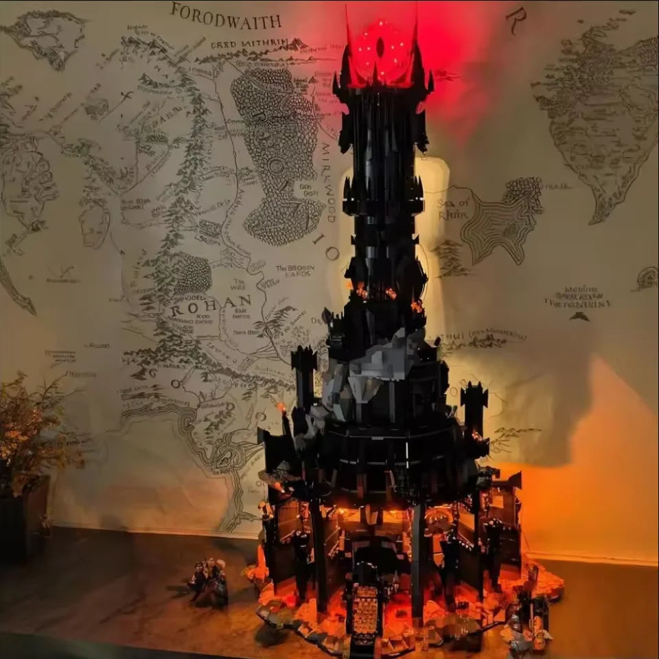 Kit de Blocos de Montar Torre Negra 5471 Peças – Modelo Dark MOC Criativo Compatível com LEGO para Adultos