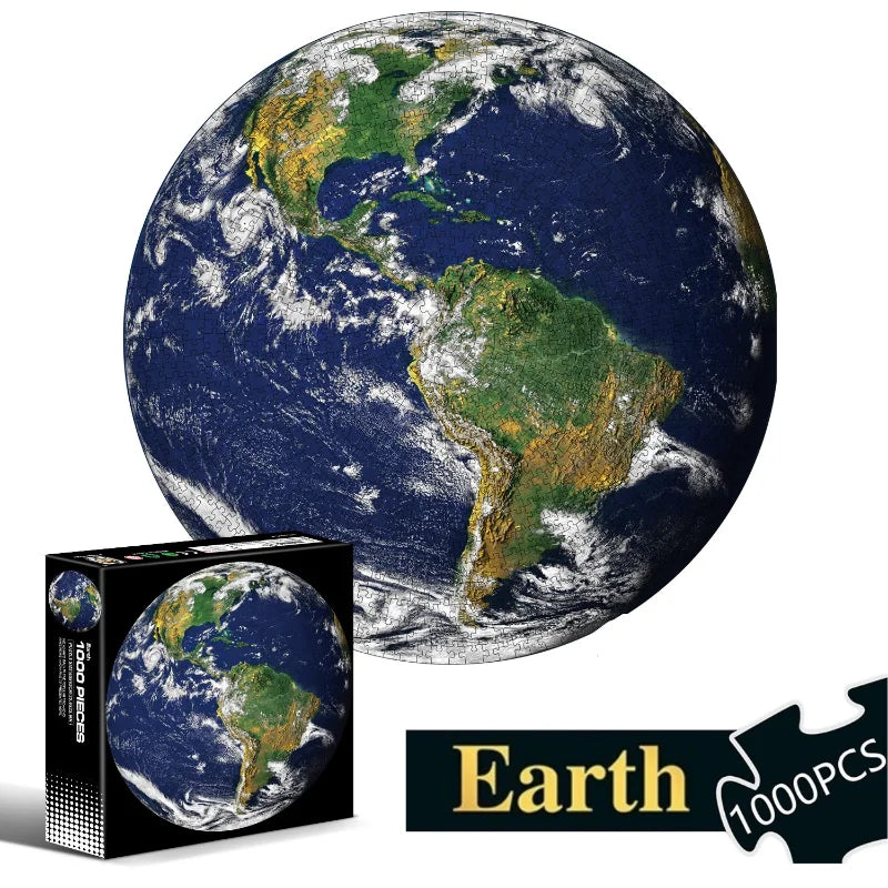 Puzzle Educativo Espacial 1000 Peças – Terra, Lua e Planetas | Jogo de Desafio para Adultos