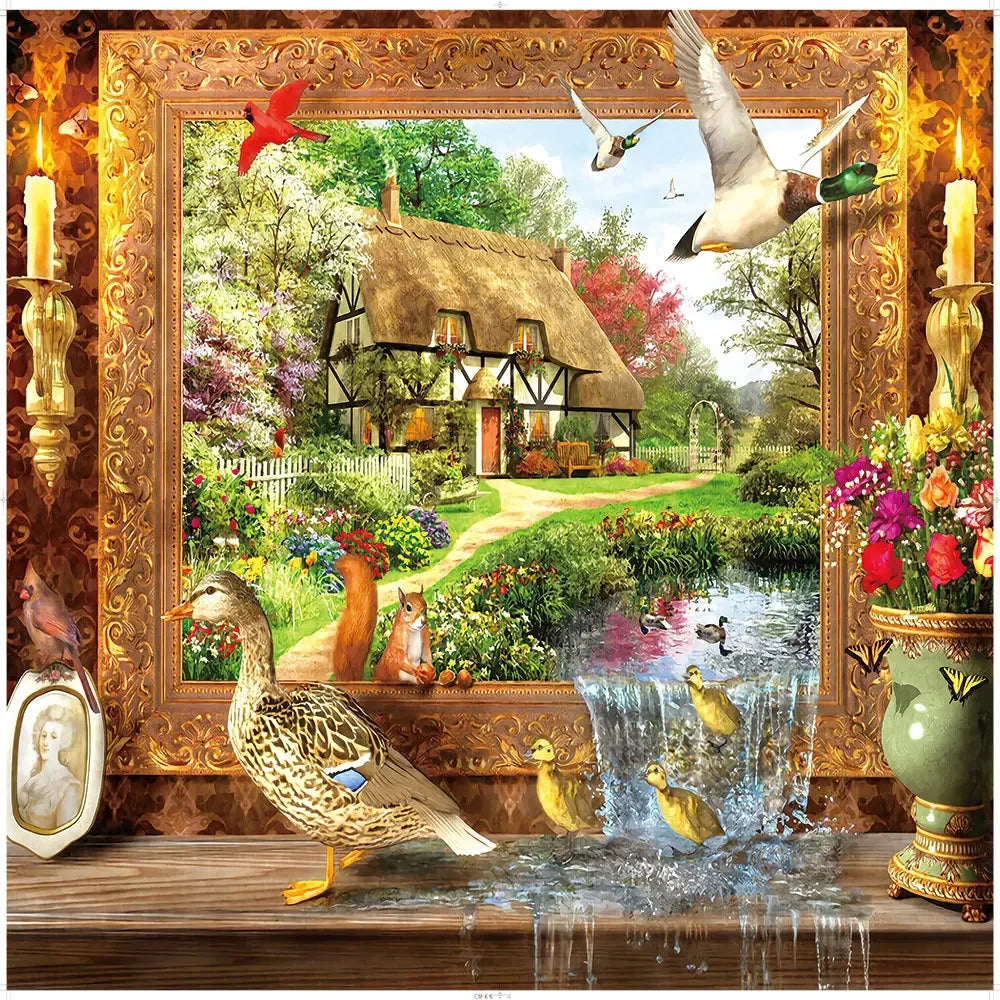 Quebra-Cabeça Adulto 1000 Peças Paisagem Animada | Puzzle Decorativo em Papel para Exercitar o Cérebro