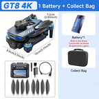 Drone GT8 8K Profissional com Dupla Câmera HD, Controle com Tela, Wi‑Fi 5G, Motor Brushless e Desvio de Obstáculos