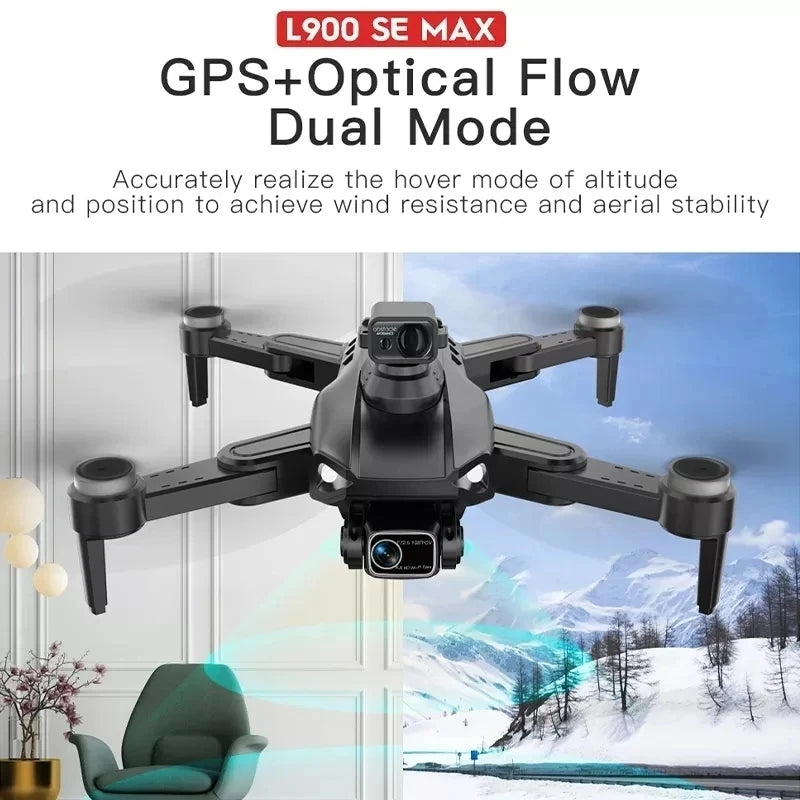 Drone L900 Pro SE MAX GPS 4K – Cámara Dual HD, 5G WiFi y Radar de Obstáculos 360°