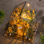 Casa de Muñecas Mini DIY Flower House 3D de Madera – Kit Artesanal de Montaje con Muebles Decorativos